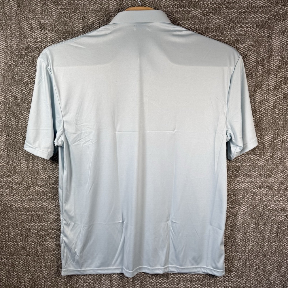 Collars & Co. Polo Shirt Mens 2XL Blue Dress Collar Button Down Short Sleeve - Picture 4 of 7